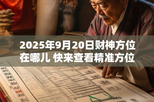 2025年9月20日财神方位在哪儿 快来查看精准方位