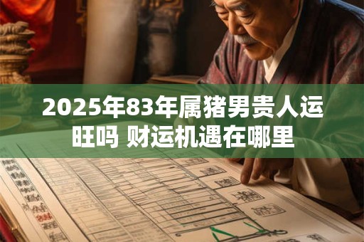 2025年83年属猪男贵人运旺吗 财运机遇在哪里