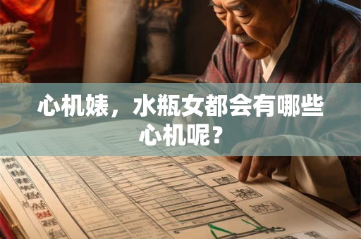 心机婊，水瓶女都会有哪些心机呢？