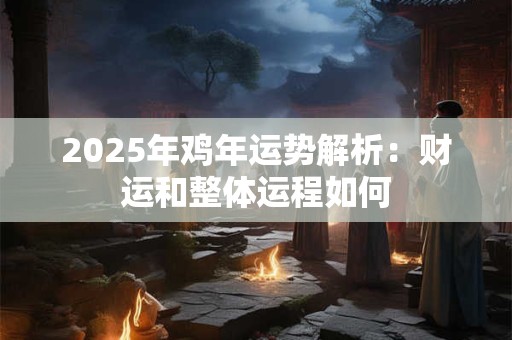 2025年鸡年运势解析：财运和整体运程如何