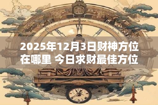 2025年12月3日财神方位在哪里 今日求财最佳方位查询