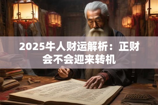 2025牛人财运解析：正财会不会迎来转机