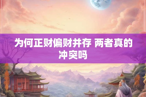 为何正财偏财并存 两者真的冲突吗