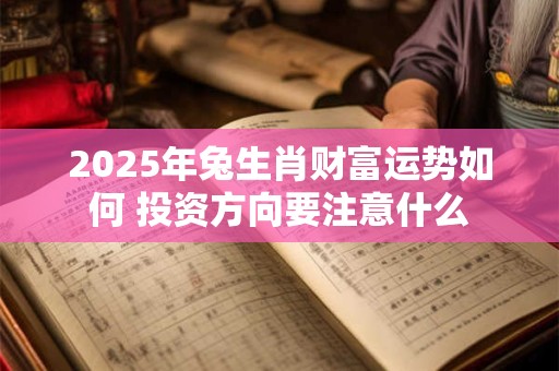 2025年兔生肖财富运势如何 投资方向要注意什么