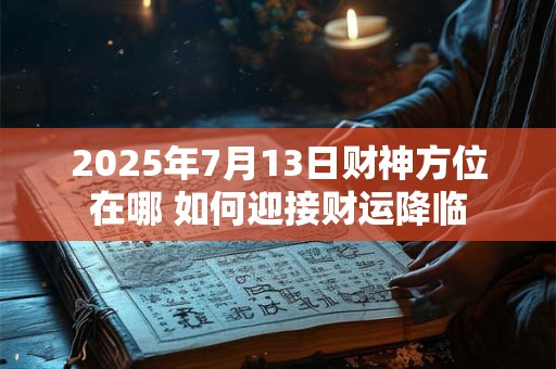 2025年7月13日财神方位在哪 如何迎接财运降临