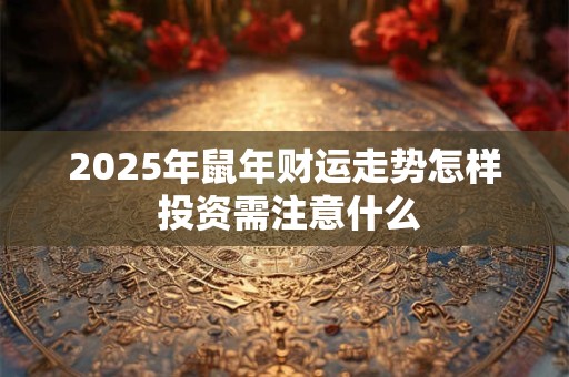 2025年鼠年财运走势怎样 投资需注意什么