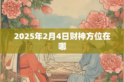 2025年2月4日财神方位在哪