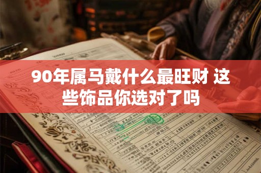 90年属马戴什么最旺财 这些饰品你选对了吗