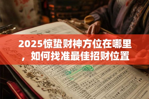 2025惊蛰财神方位在哪里，如何找准最佳招财位置