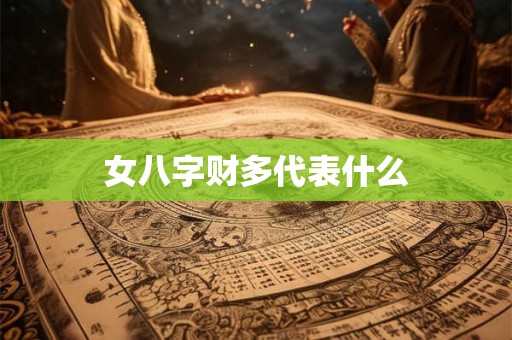 女八字财多代表什么