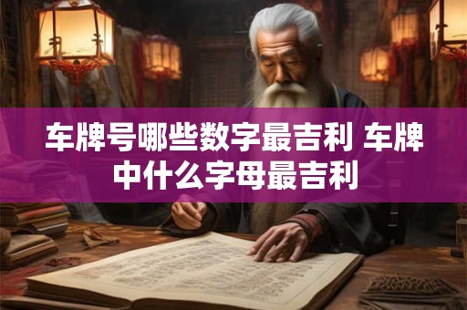 车牌号哪些数字最吉利 车牌中什么字母最吉利