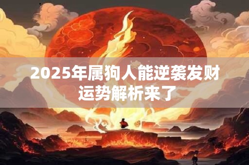 2026年属狗人能逆袭发财 运势解析来了