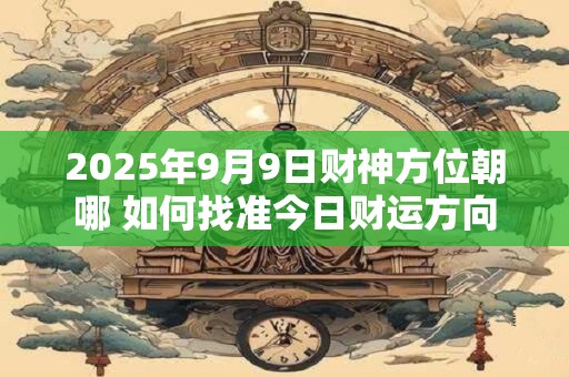 2025年9月9日财神方位朝哪 如何找准今日财运方向