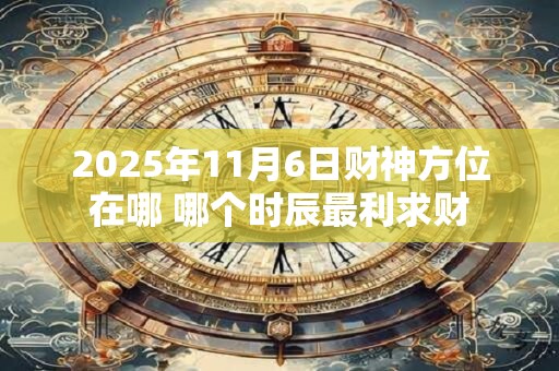 2025年11月6日财神方位在哪 哪个时辰最利求财