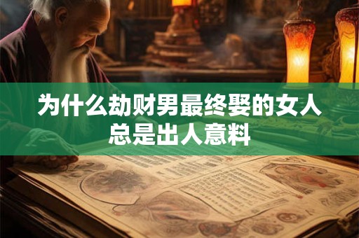 为什么劫财男最终娶的女人总是出人意料