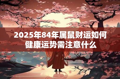 2025年84年属鼠财运如何 健康运势需注意什么