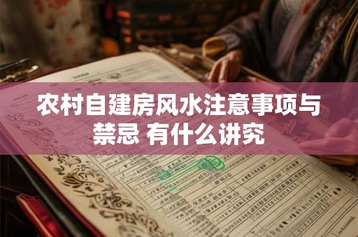 农村自建房风水注意事项与禁忌 有什么讲究