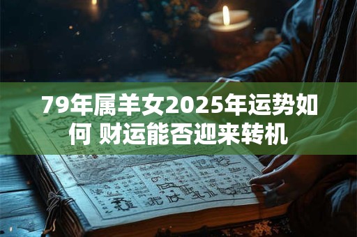 79年属羊女2025年运势如何 财运能否迎来转机