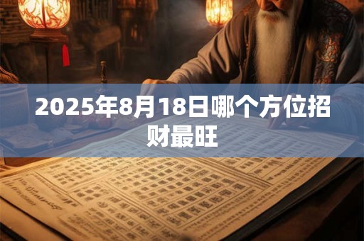 2025年8月18日哪个方位招财最旺