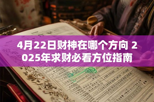 4月22日财神在哪个方向 2025年求财必看方位指南