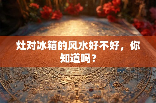 灶对冰箱的风水好不好，你知道吗？