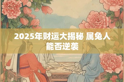 2025年财运大揭秘 属兔人能否逆袭