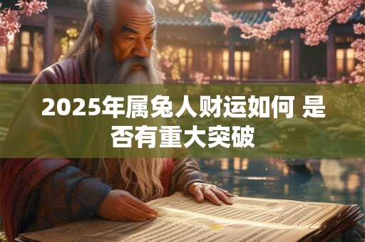 2025年属兔人财运如何 是否有重大突破