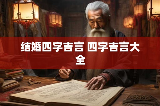 结婚四字吉言 四字吉言大全