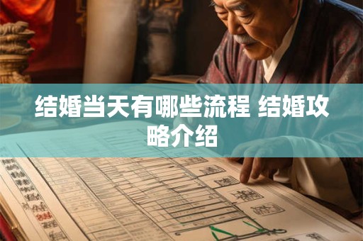 结婚当天有哪些流程 结婚攻略介绍