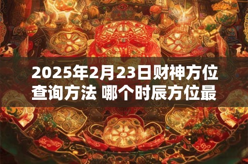 2025年2月23日财神方位查询方法 哪个时辰方位最利求财