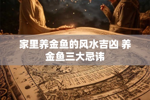 家里养金鱼的风水吉凶 养金鱼三大忌讳