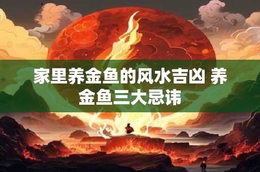 家里养金鱼的风水吉凶 养金鱼三大忌讳