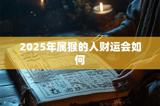 2025年属猴的人财运会如何