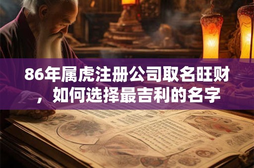 86年属虎注册公司取名旺财，如何选择最吉利的名字