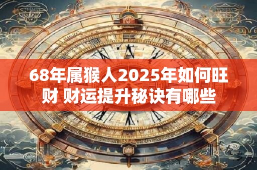 68年属猴人2025年如何旺财 财运提升秘诀有哪些