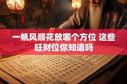 一帆风顺花放哪个方位 这些旺财位你知道吗