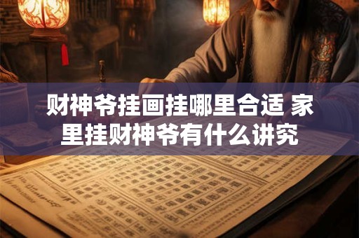 财神爷挂画挂哪里合适 家里挂财神爷有什么讲究