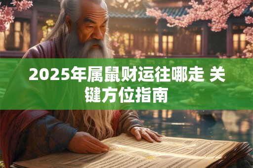 2025年属鼠财运往哪走 关键方位指南 2025年属鼠财运往哪走 关键方位指南