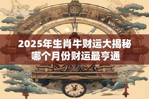 2025年生肖牛财运大揭秘 哪个月份财运最亨通