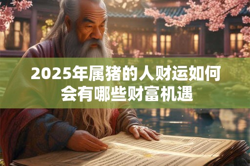 2025年属猪的人财运如何 会有哪些财富机遇