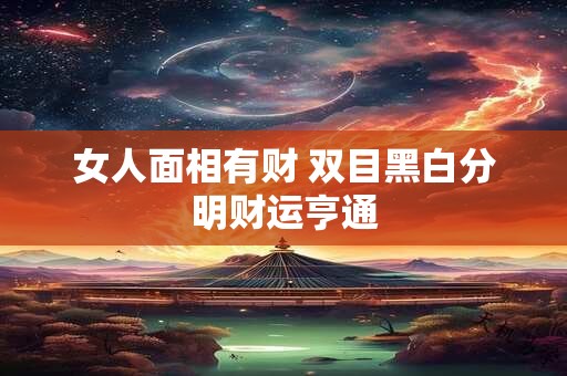 女人面相有财 双目黑白分明财运亨通