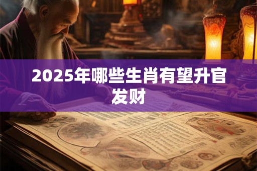 2025年哪些生肖有望升官发财