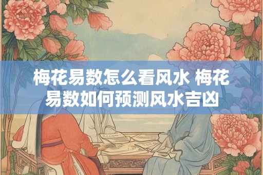 梅花易数怎么看风水 梅花易数如何预测风水吉凶