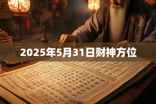 2025年5月31日财神方位