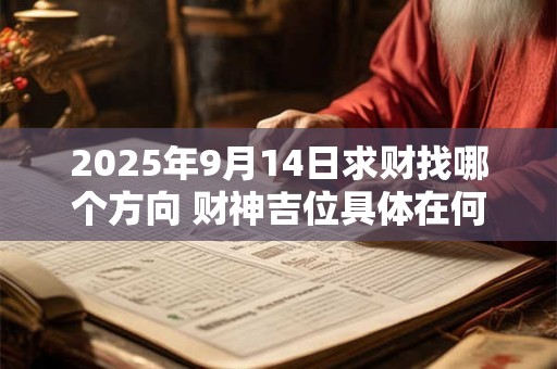 2025年9月14日求财找哪个方向 财神吉位具体在何处