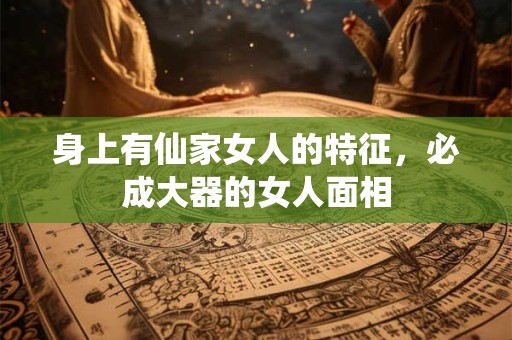 身上有仙家女人的特征，必成大器的女人面相