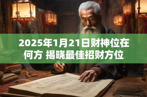 2025年1月21日财神位在何方 揭晓最佳招财方位