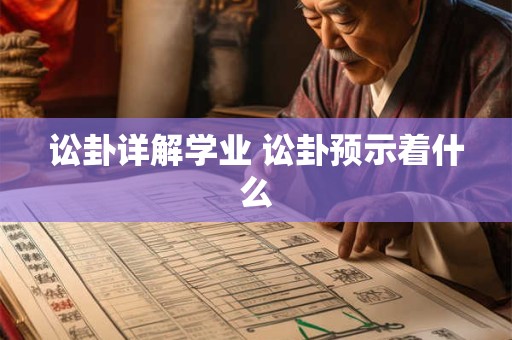 讼卦详解学业 讼卦预示着什么