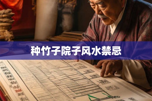 种竹子院子风水禁忌