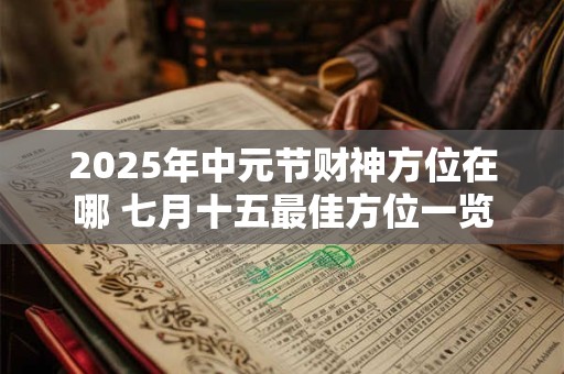 2025年中元节财神方位在哪 七月十五最佳方位一览